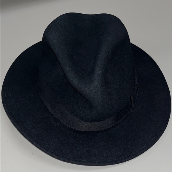 Bailey Co Black Wool Fedora Hat size XL